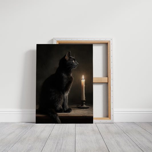 Feline Vigil By Candlelight
