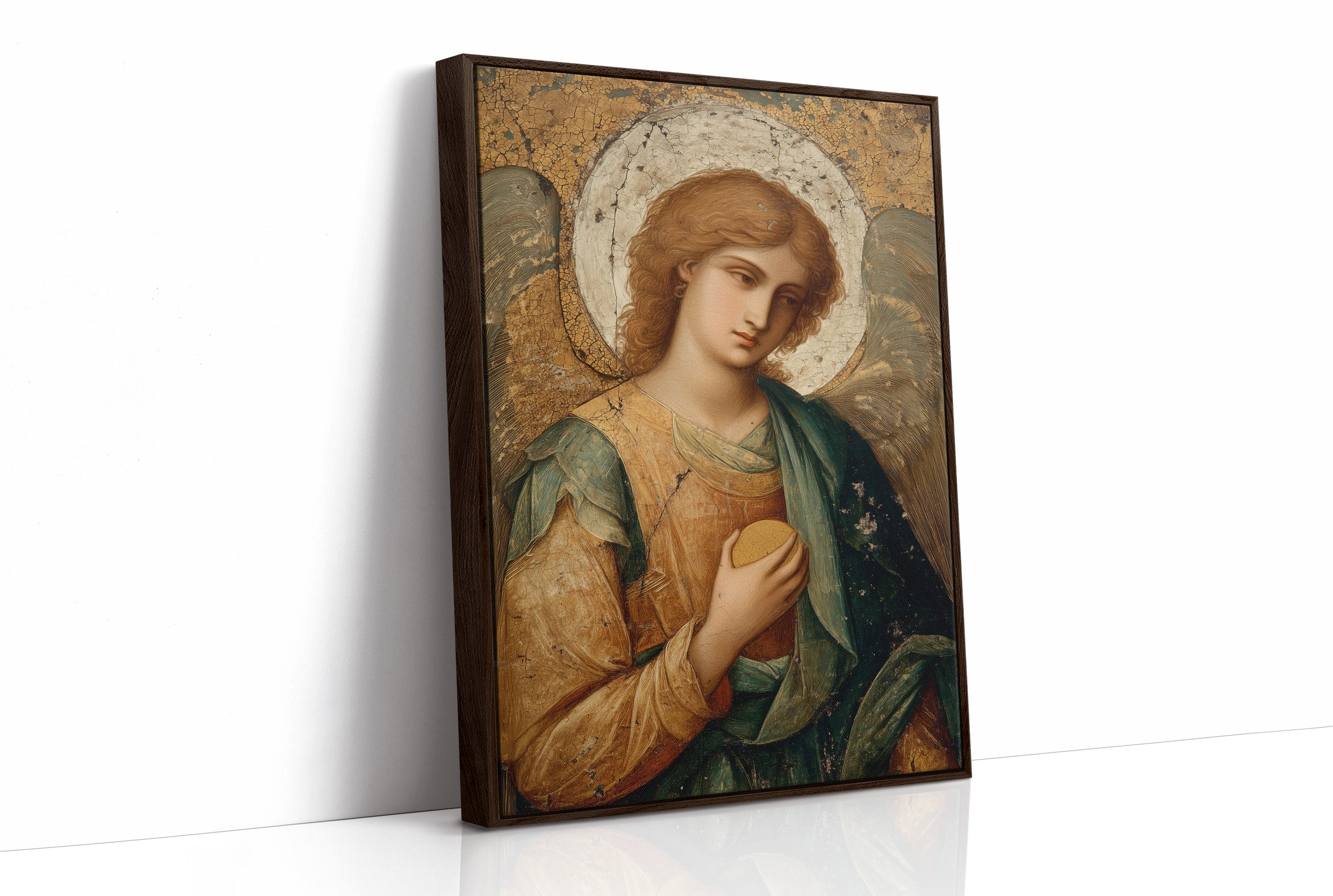 Gilded Faith On Rustic Table