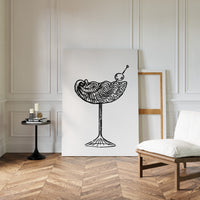 Midnight Martini Draws Wave Lines