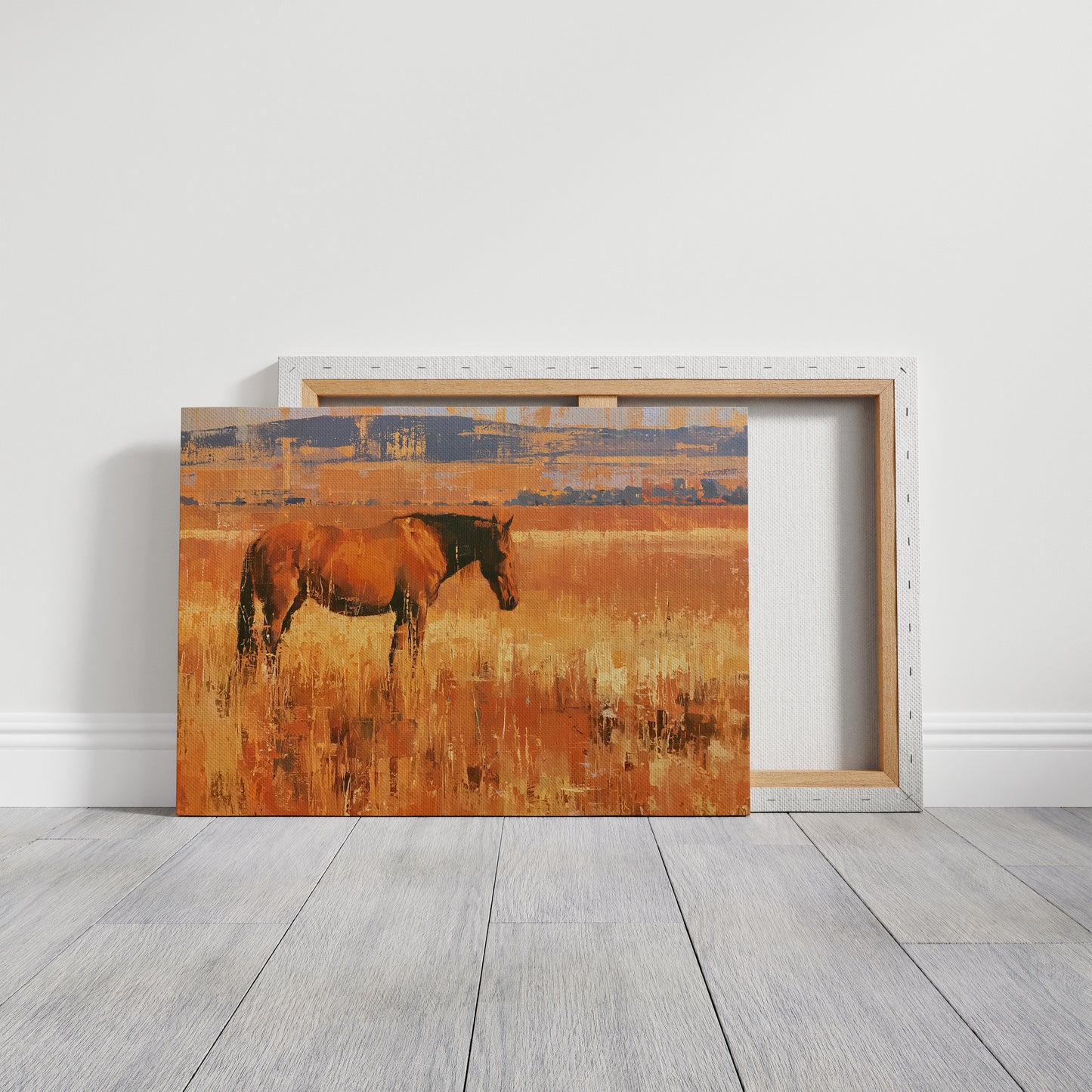 Bay Horse In Amber Grass