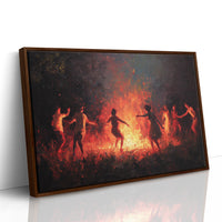 Firelit Dancers Circle Ancient Ritual