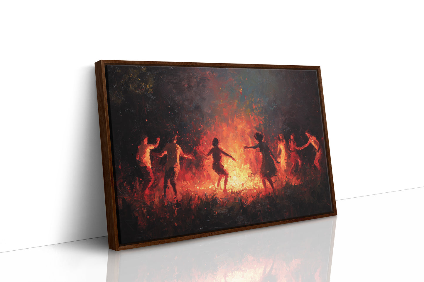 Firelit Dancers Circle Ancient Ritual