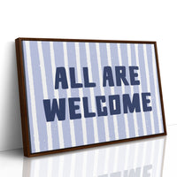 All Are Welcome Striped Print