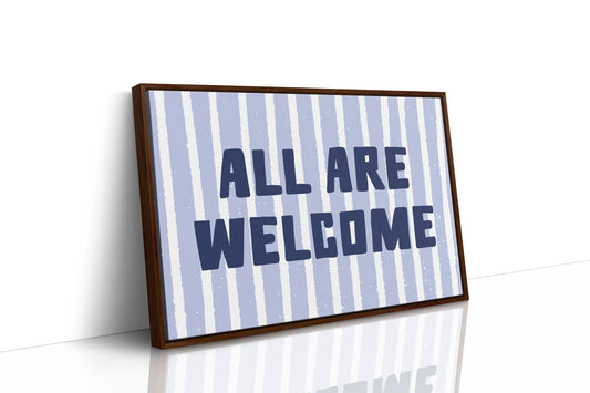 All Are Welcome Striped Print
