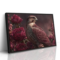Falcon Among Garden Roses
