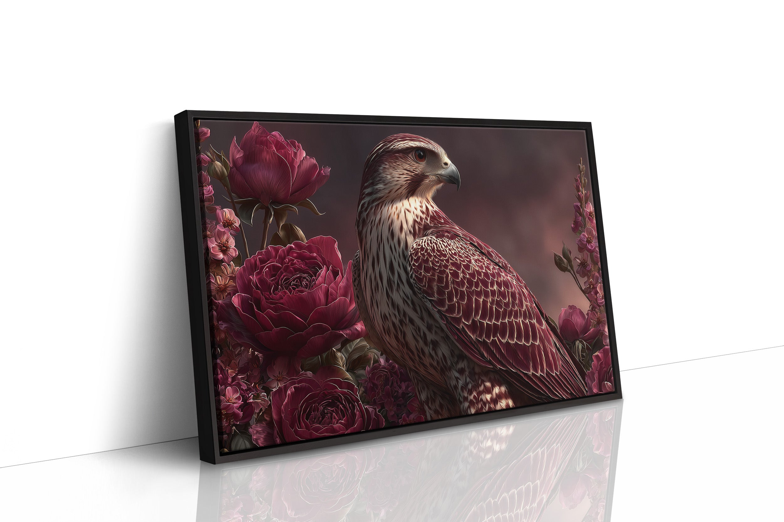 Falcon Among Garden Roses