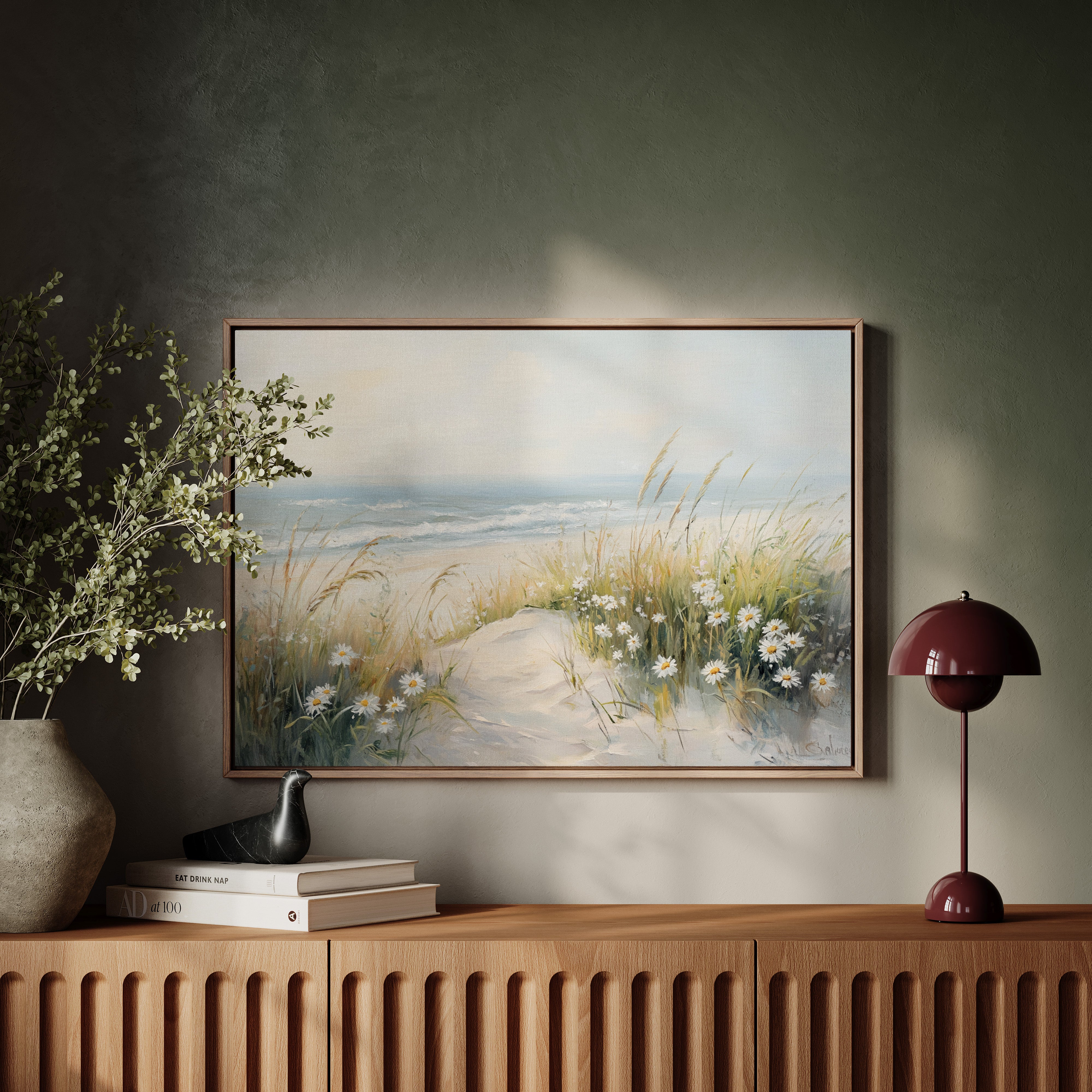 Daisies Dance Along Coastal Dunes