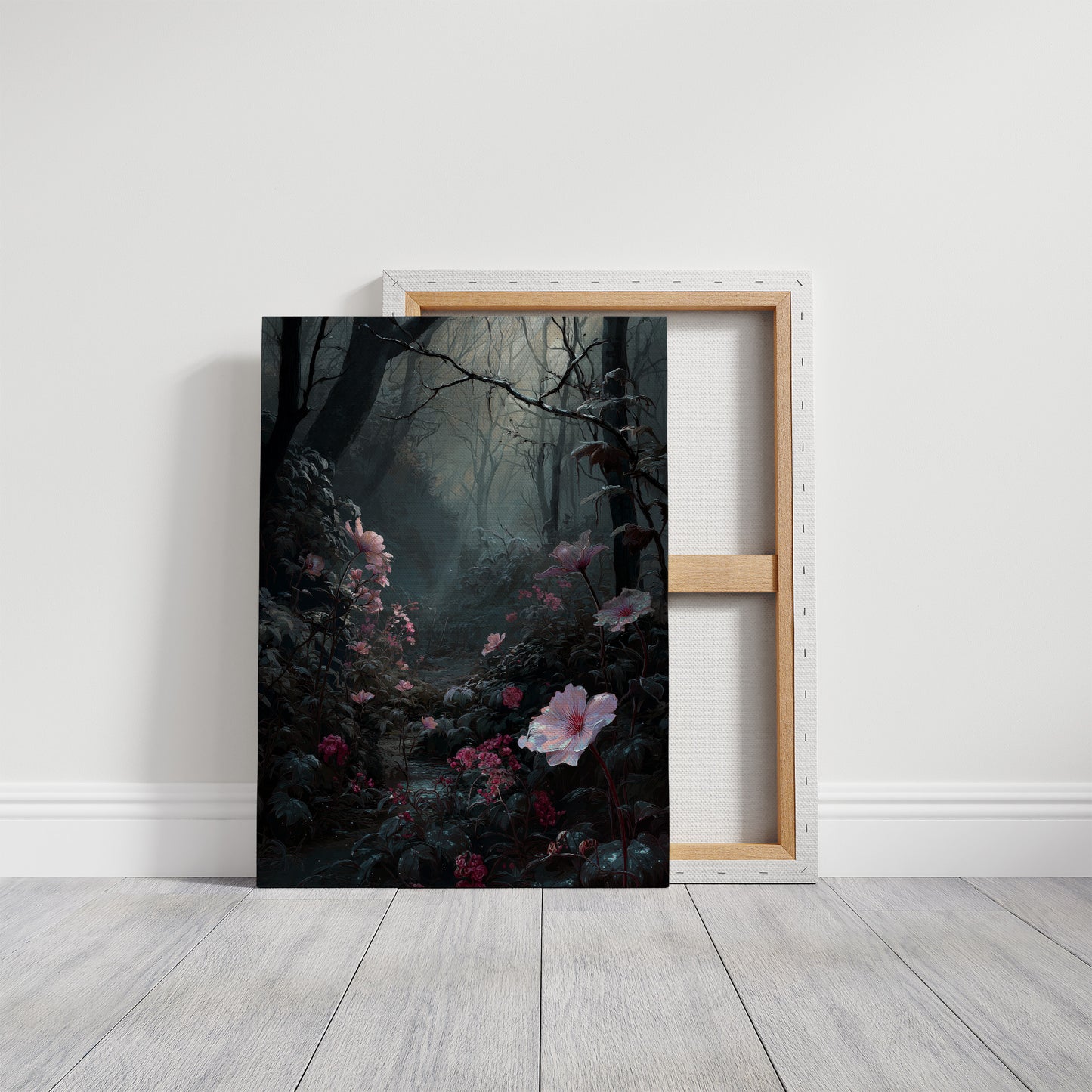 Pink Blossoms Defy Foggy Twilight