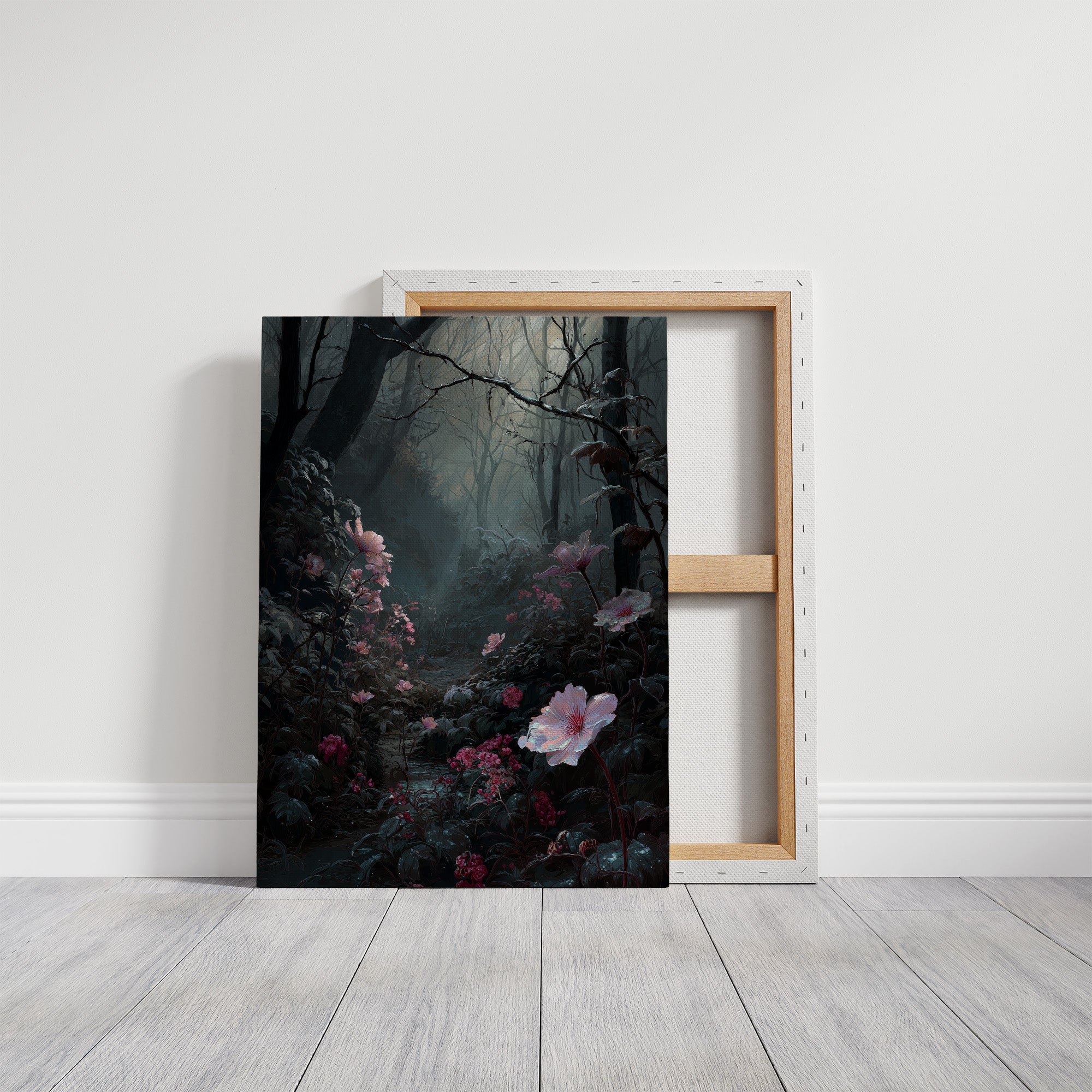Pink Blossoms Defy Foggy Twilight