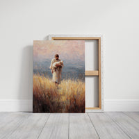 Gentle Guardian Traverses Golden Fields