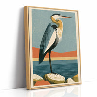 Coastal Heron at the Water's Edge