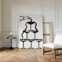 Champagne Towers Build Midnight Magic