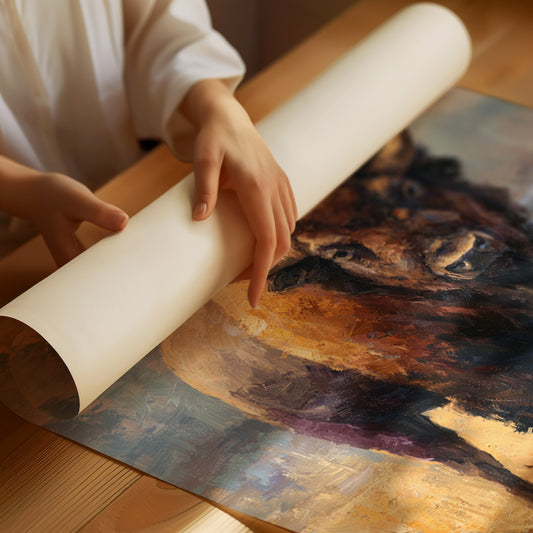 Majestic Bison in Golden Grasslands