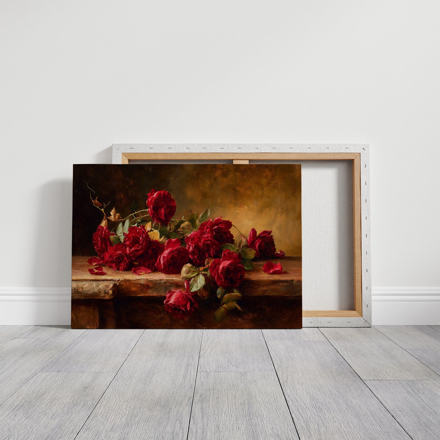 Crimson Blooms Among Literary Treasures