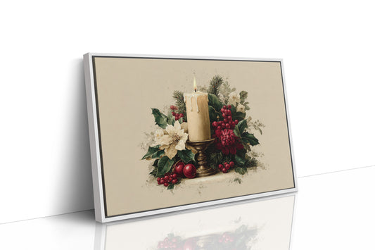 Candlelight Nestled in Winter Bloom
