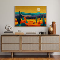 Saguaros Dance Under Golden Moons