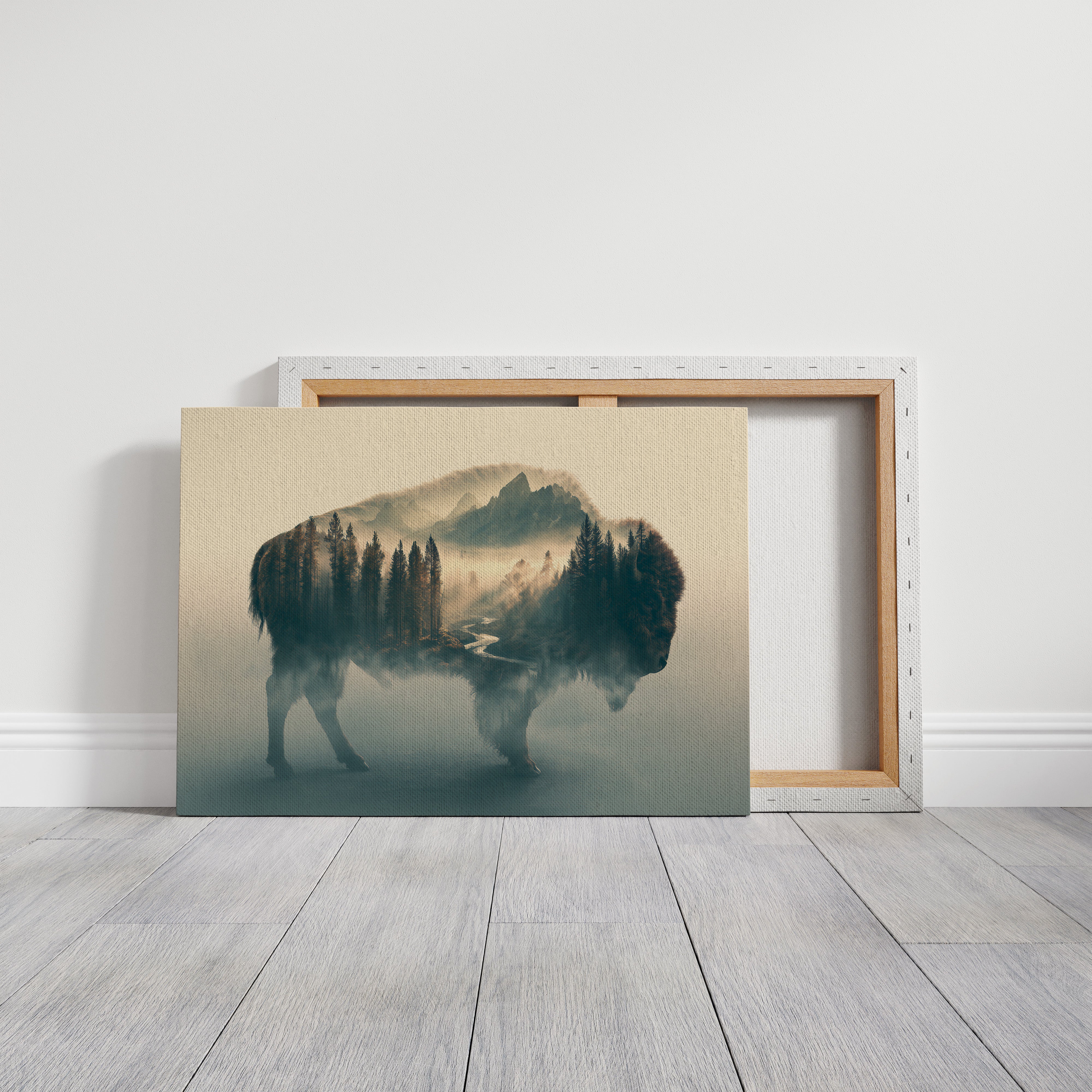 Bison Holding a Mountain Range