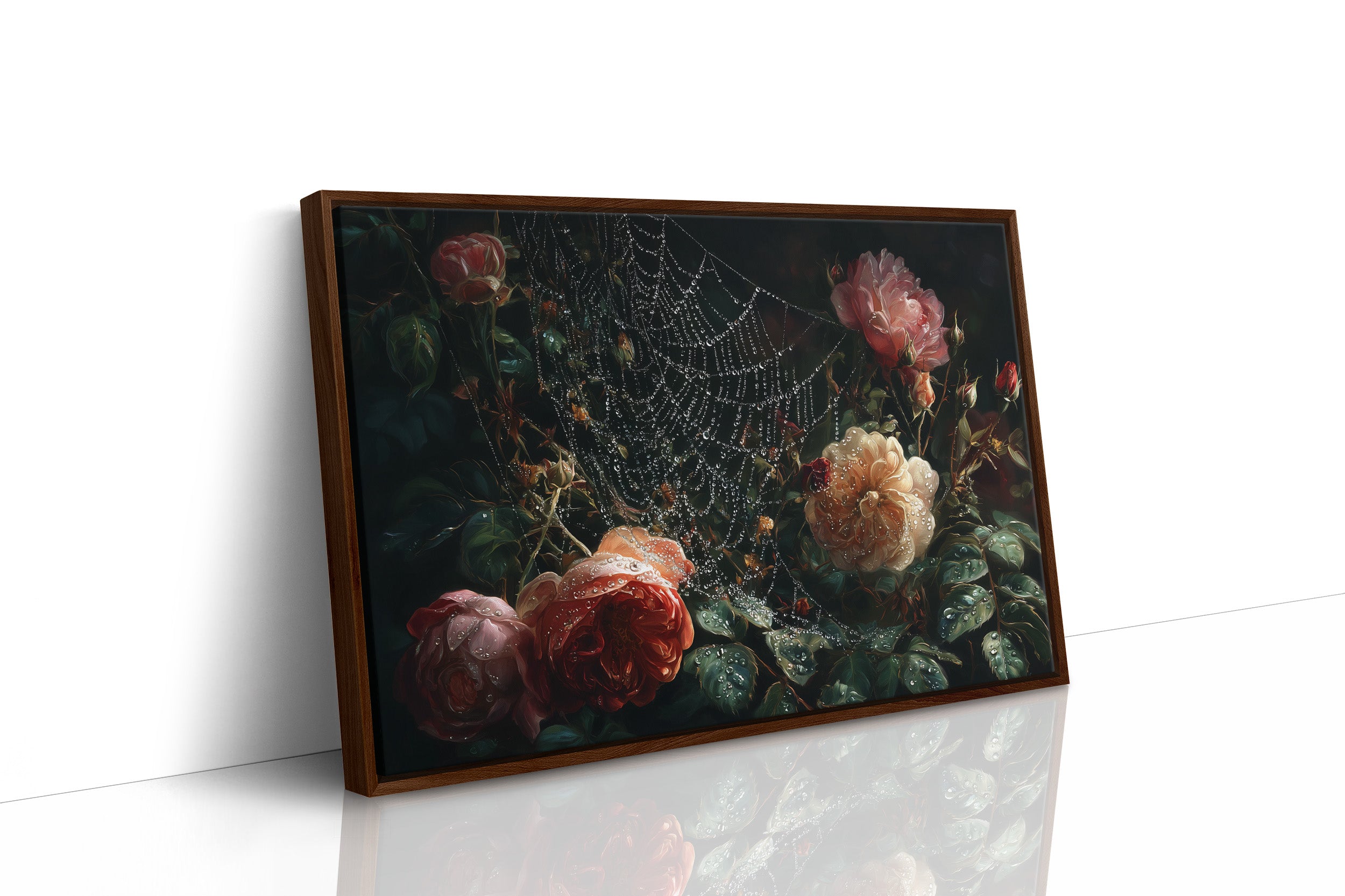 Roses Caught In Morning Dew