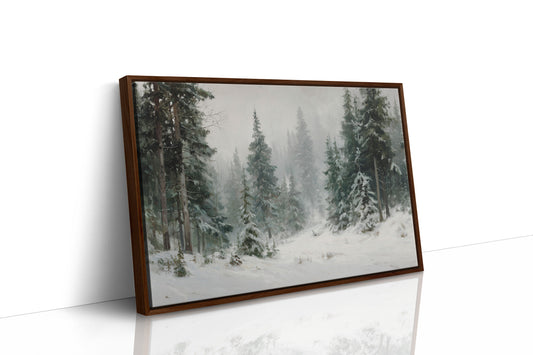 Snow Settles Among Silent Pines