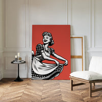 Polka Dots Dance Through Ruby Skies