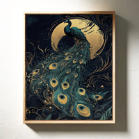 Moonlit Majesty in Gilded Plumes