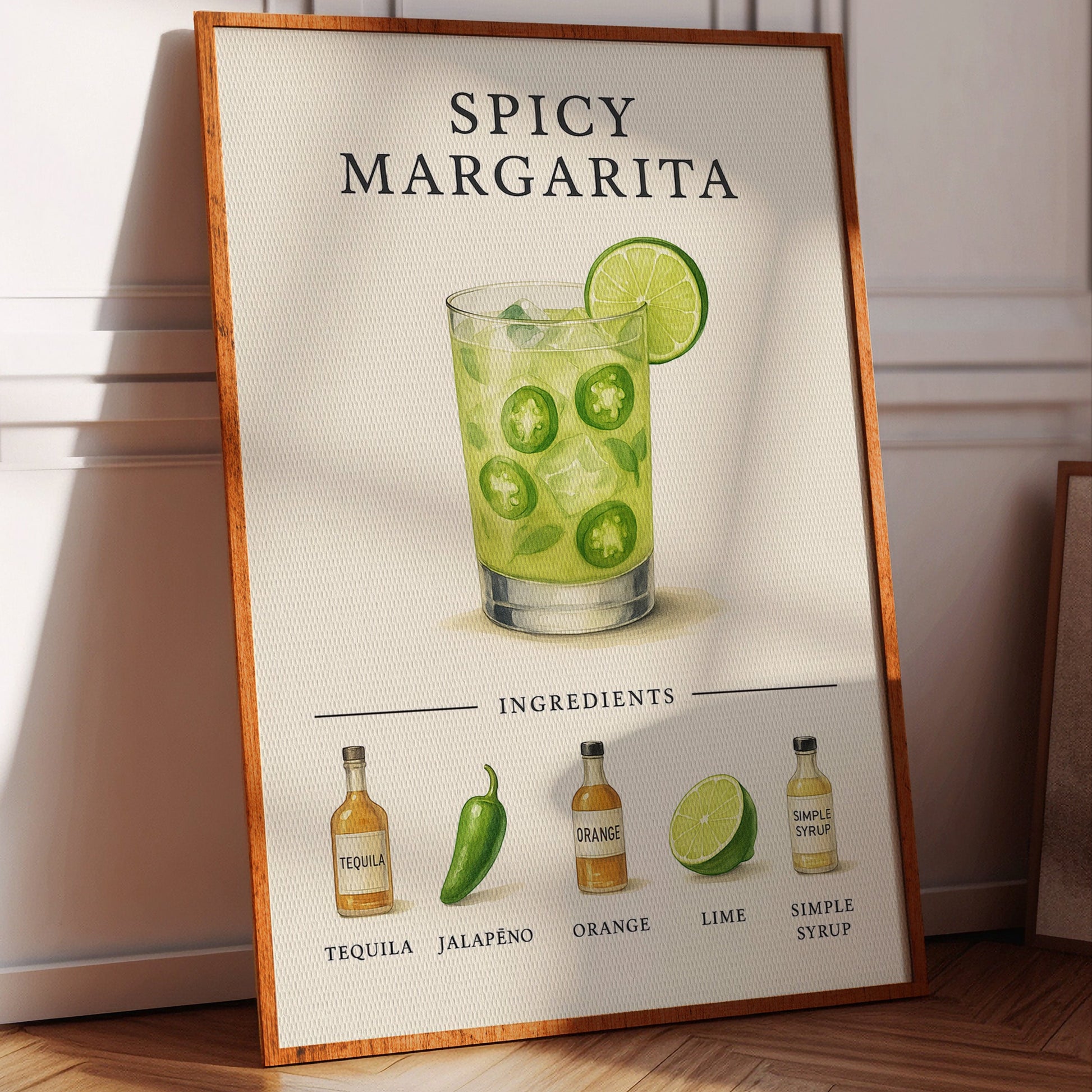 Spicy Margarita Cocktail Recipe Print