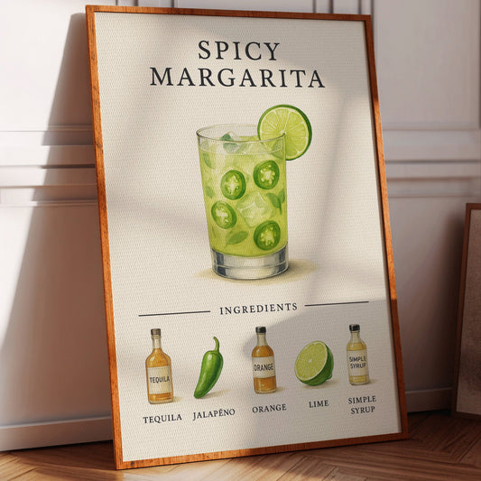 Spicy Margarita Cocktail Recipe Print