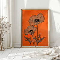 Poppies Draw Lines Against Sunset