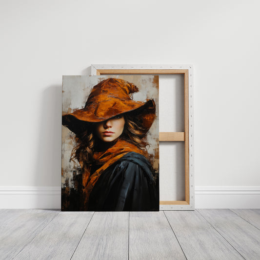Mystical Woman in Orange Hat