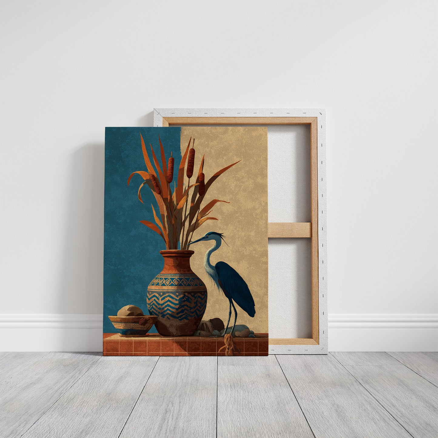 Heron by the Cattails