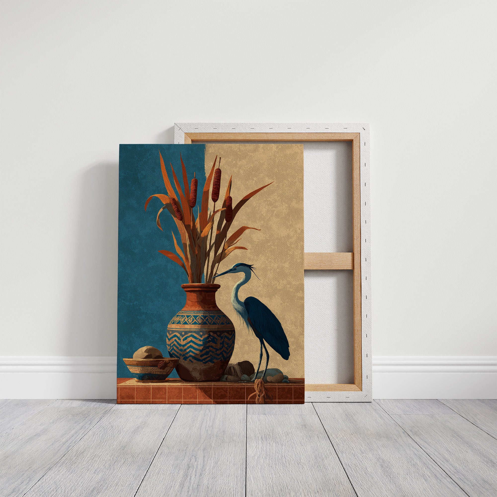Heron by the Cattails