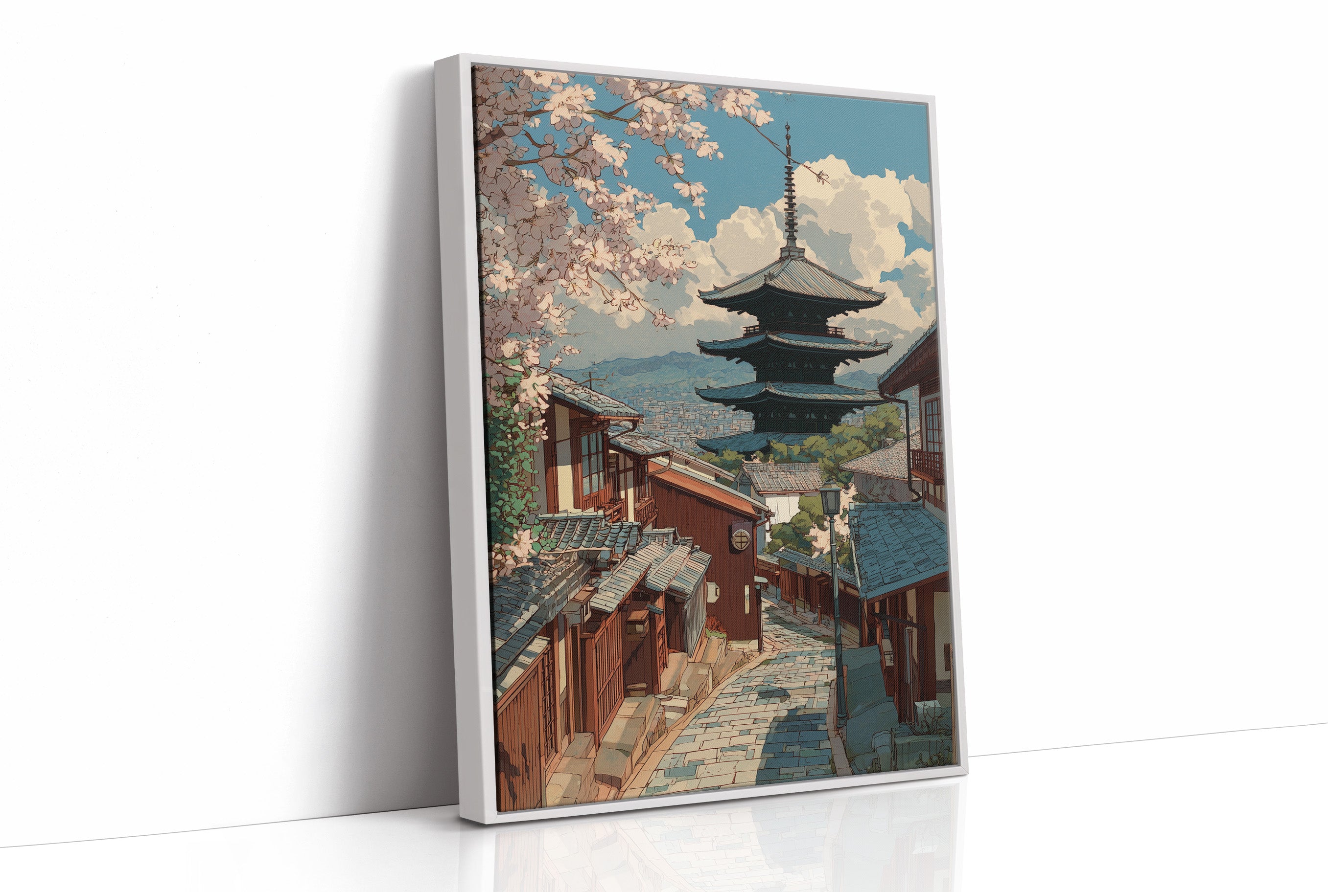 Cherry Blossoms Crown Ancient Streets