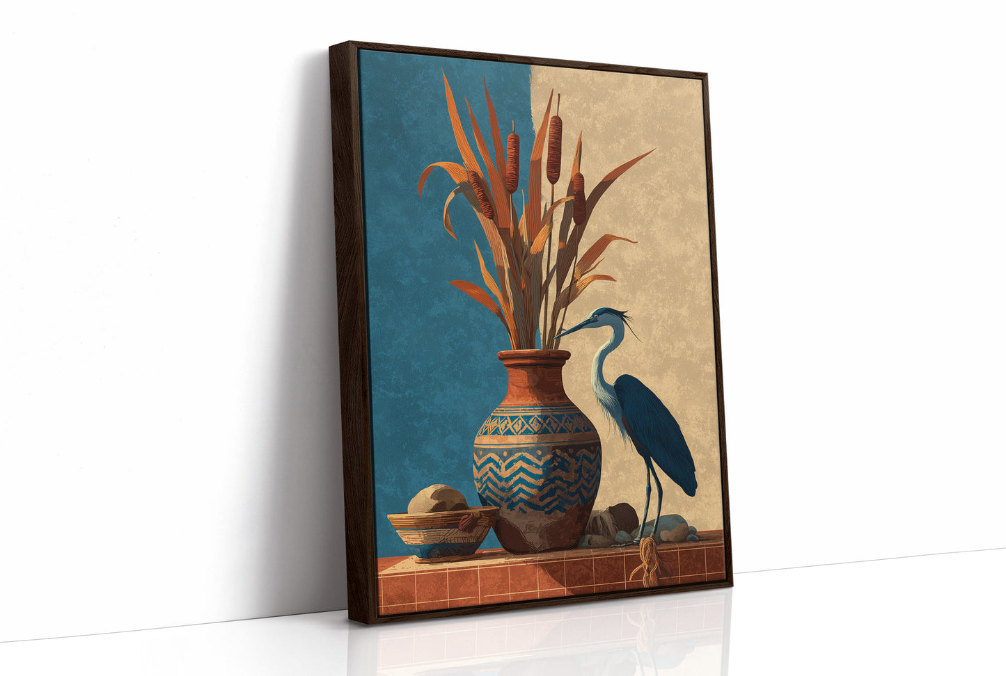 Heron by the Cattails