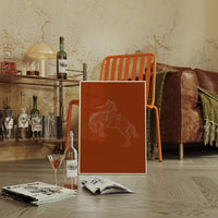 Minimalist Bronco Rider Sketch