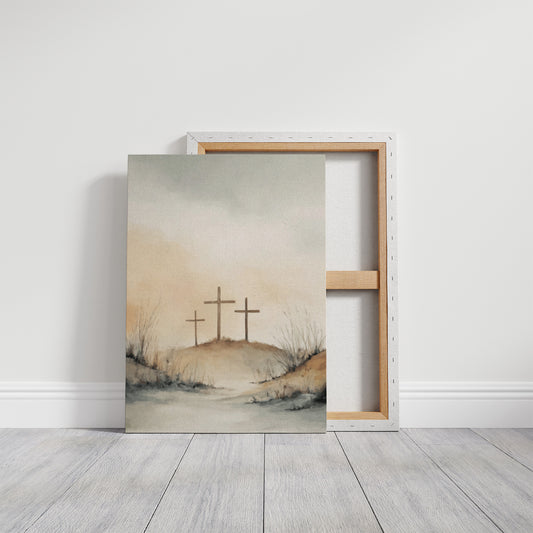 Three Crosses Stand in Sacred Silence