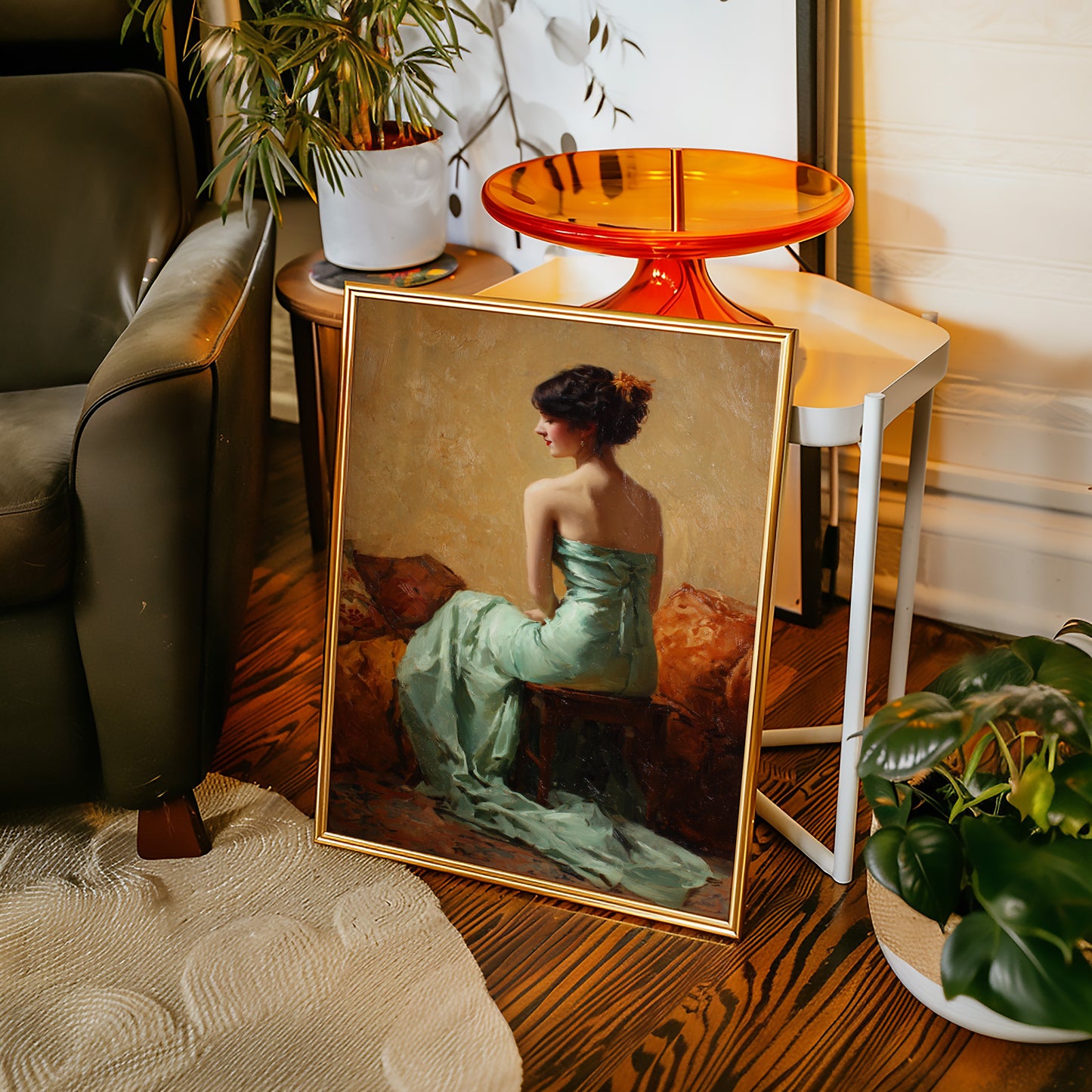 A Moment in Celadon Silk