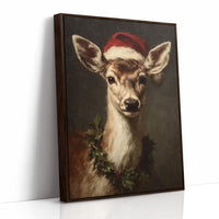 Fawn in a Santa Hat