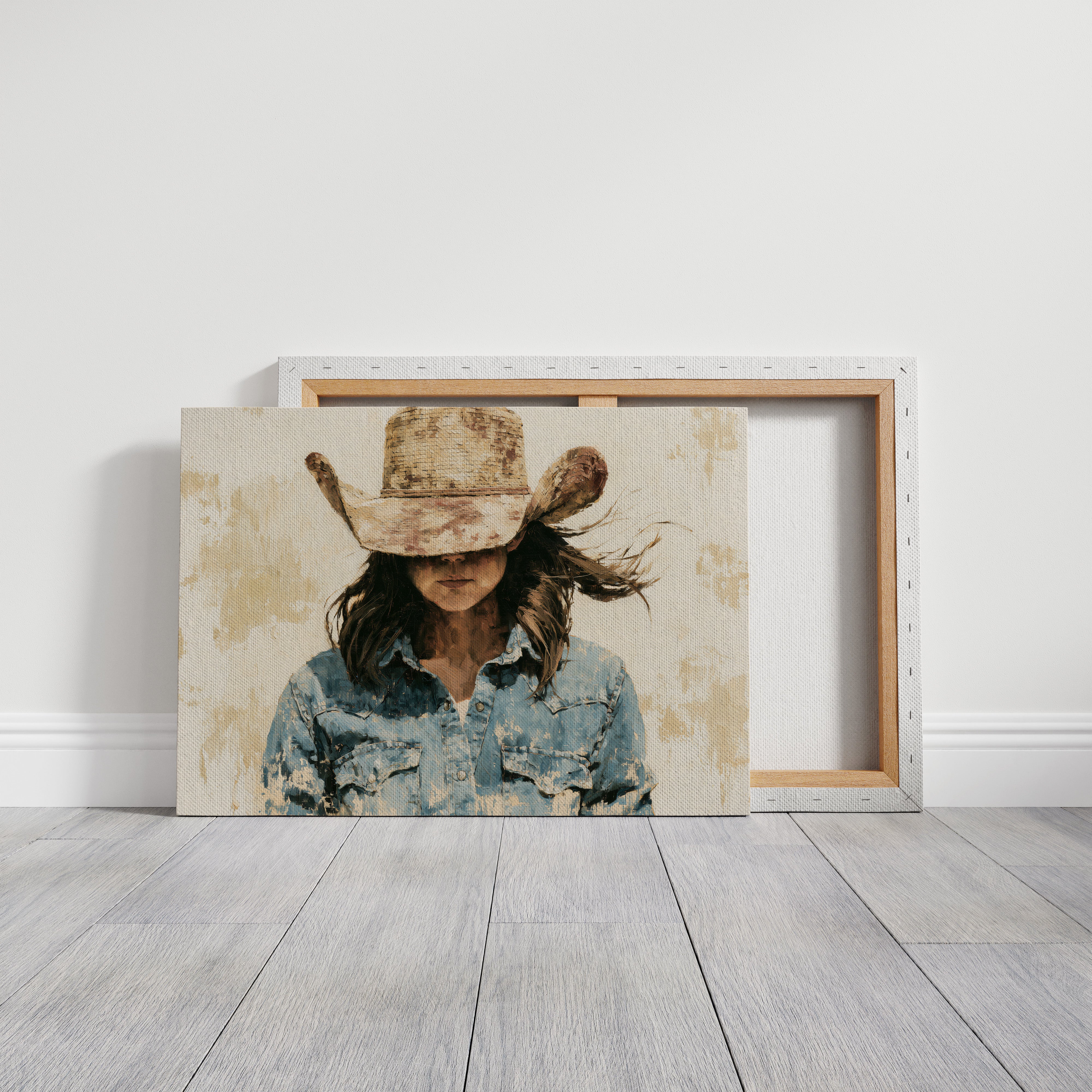 Cowgirl Beneath a Straw Hat