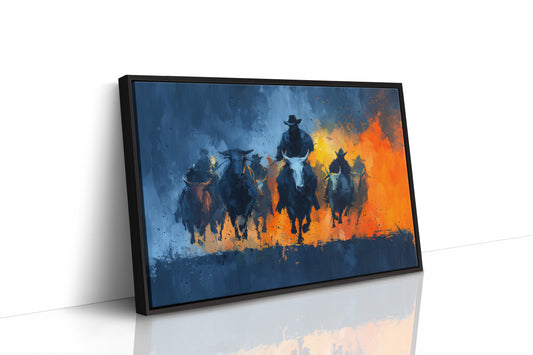 Cattle Drive Through Fire