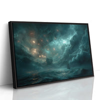 Fireworks Over the Stormy Sea