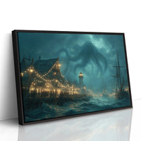 Kraken Looms Over Harbor Town