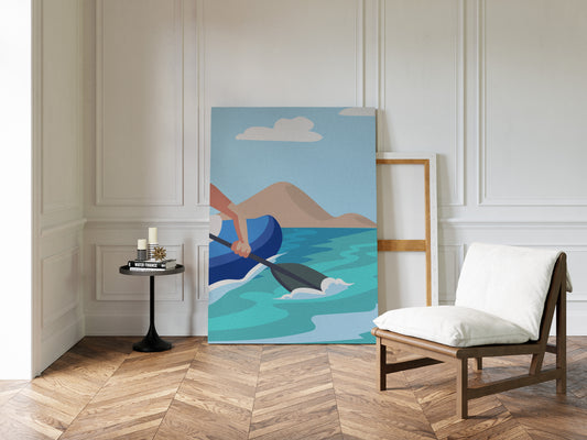 Paddle Through Mountain Lake Serenity