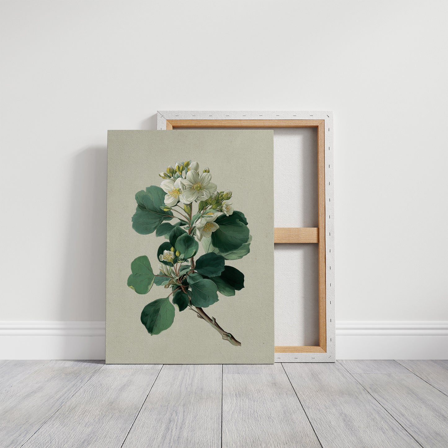 Ivory Blooms On Weathered Parchment