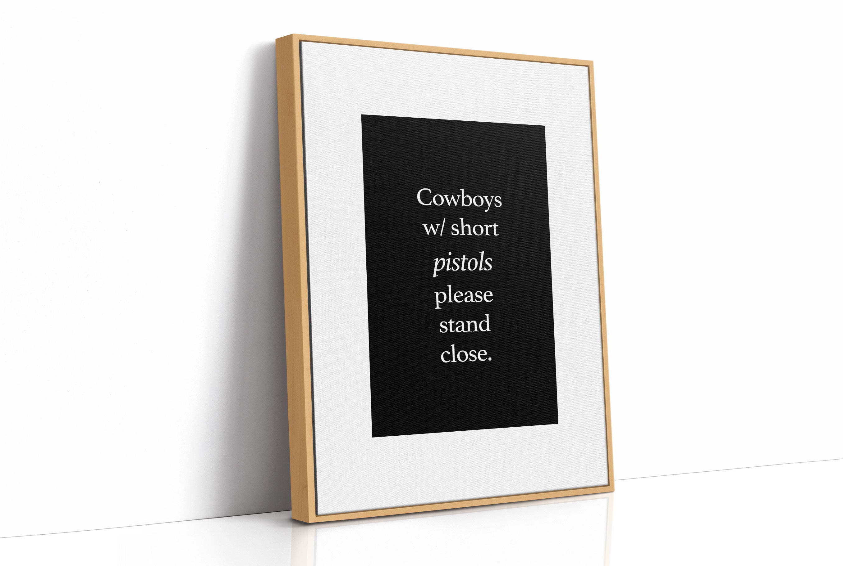 Cowboys With Short Pistols Stand Close