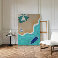 Beach Ball Plays With Turquoise Tides