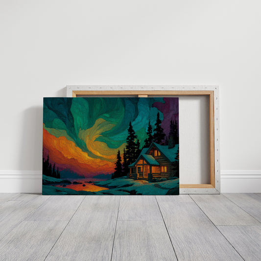 Cabin Beneath the Aurora