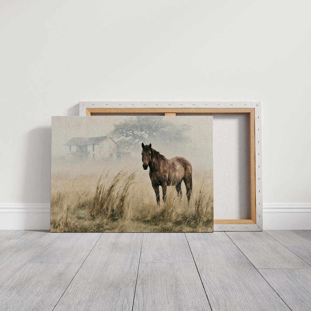 Horse and the Old Homestead