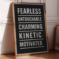 Fearless Motivated Kinetic Bold Text Art