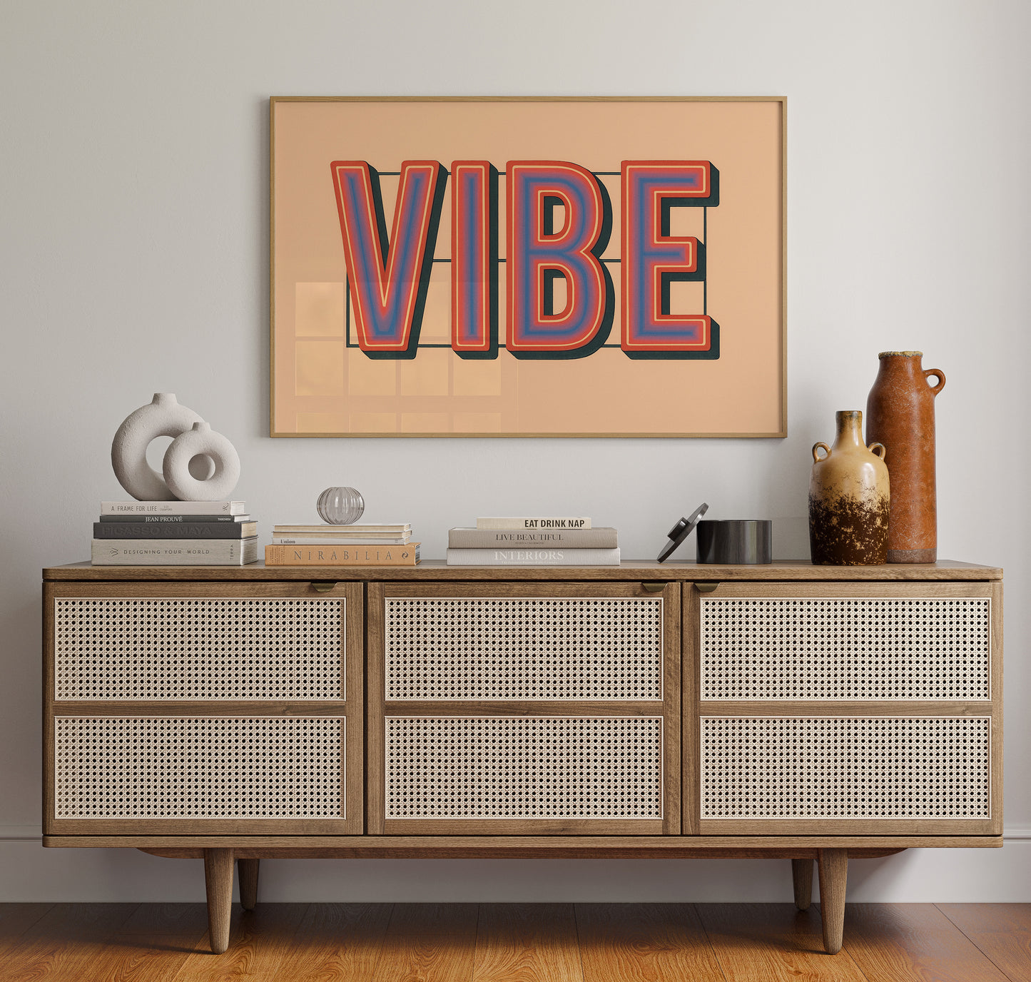 Retro VIBE Gradient Typography