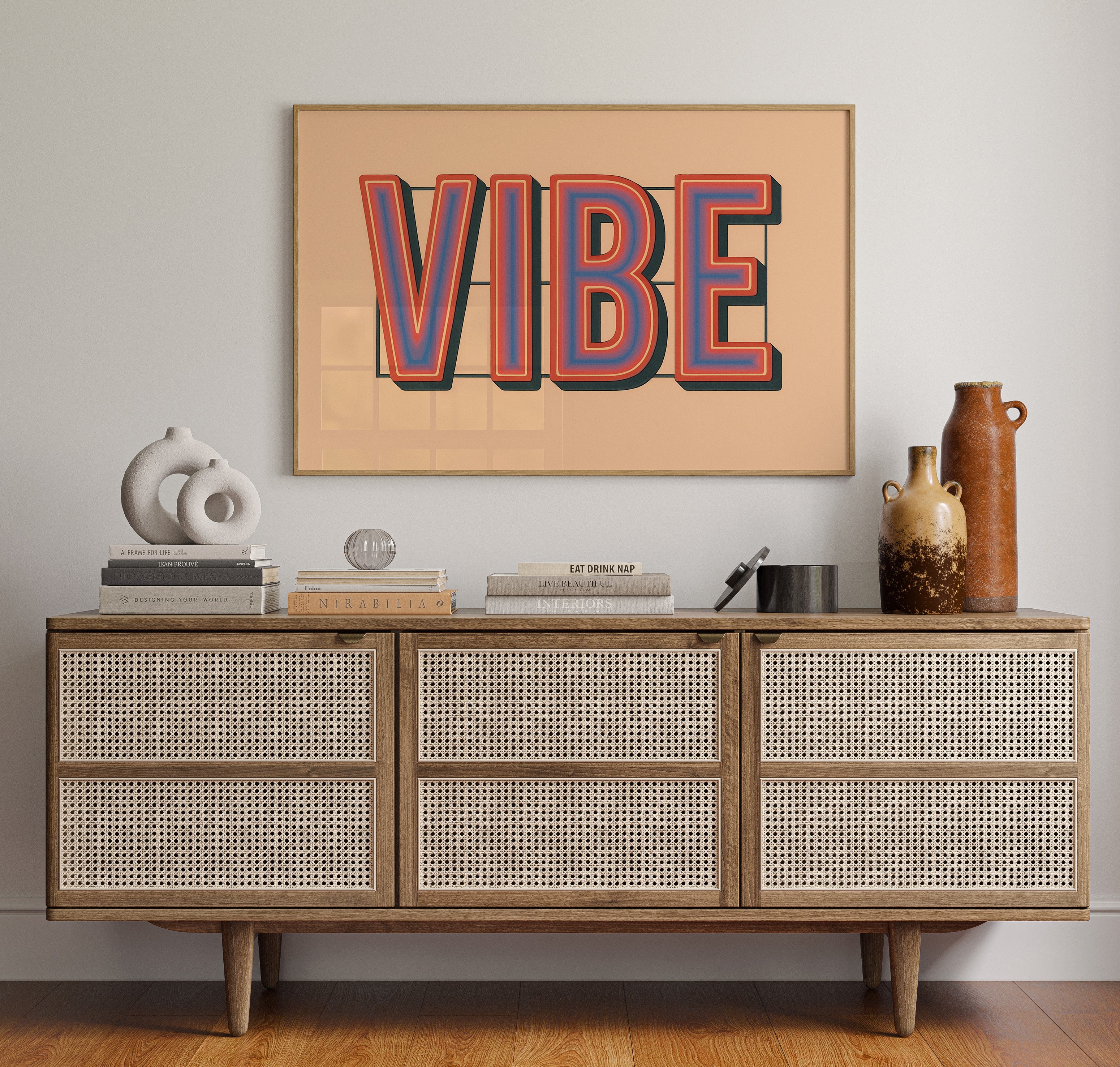 Retro VIBE Gradient Typography